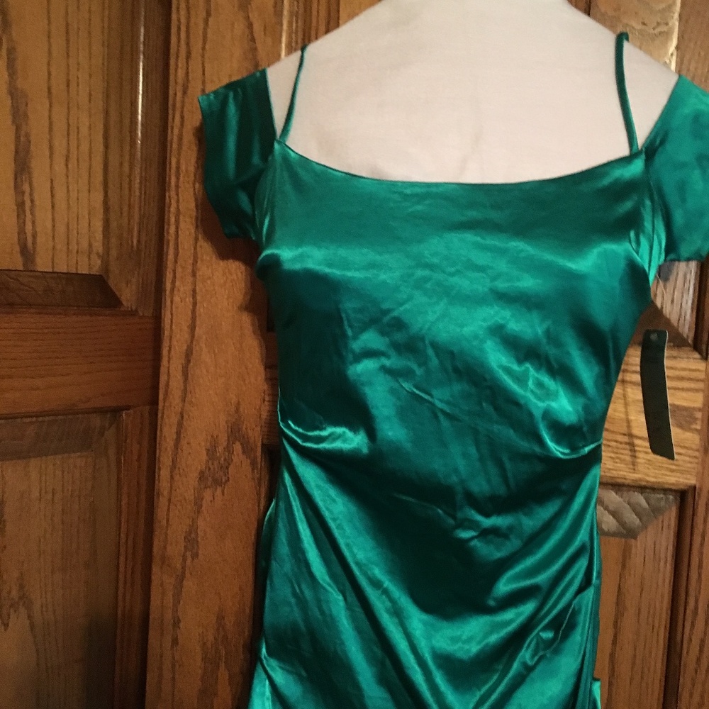 Dina BAR-EL sexy stretch green dress